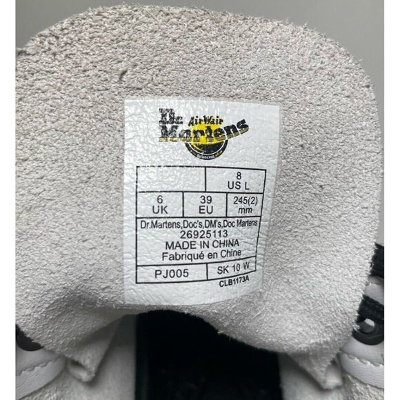 Dr Martens 1460 Pascal Max Platform Leather Boots Women’s US 8 White Combat Lace - Picture 8 of 9